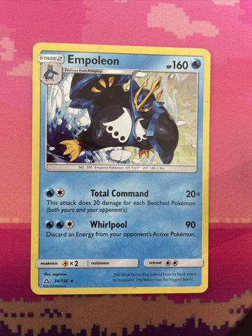 Pokemon Card Empoleon Ultra Prism Cracked Ice Holo Rare 34/156 Near Mint
