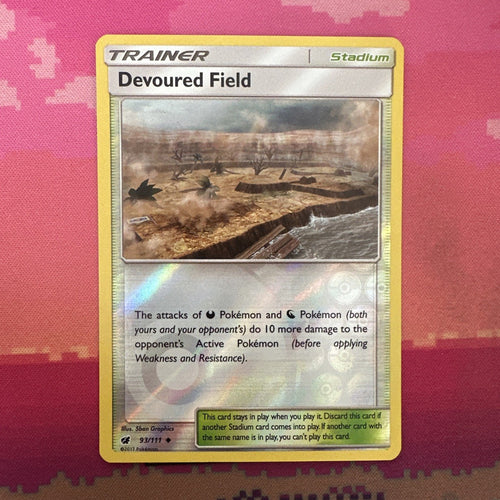 Pokemon Card Devoured Field Crimson Invasion Reverse Holo 93/111 Near Mint
