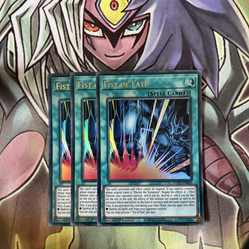 EGO1-EN003 x3 Fist of Fate Ultra Rare Excellent Condition Yugioh