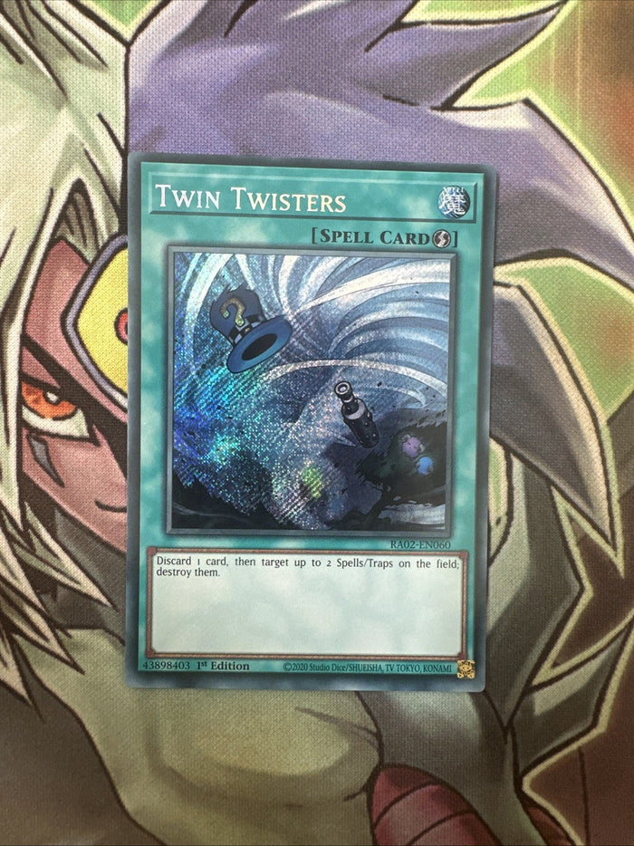 RA02-EN060 Twin Twisters Secret Rare 1st Edition NM Yugioh Card