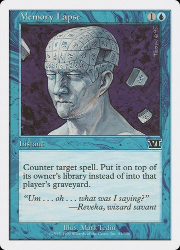 Memory Lapse - Sixth Edition Common Excellent Magic MTG