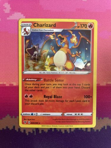 Pokemon Card Charizard Vivid Voltage Cracked Ice Holo Rare 025/185 NM