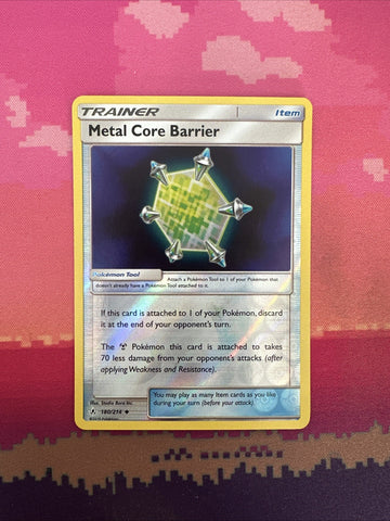 Pokemon Card Metal Core Barrier Unbroken Bonds Reverse Holo 180/214 Near Mint