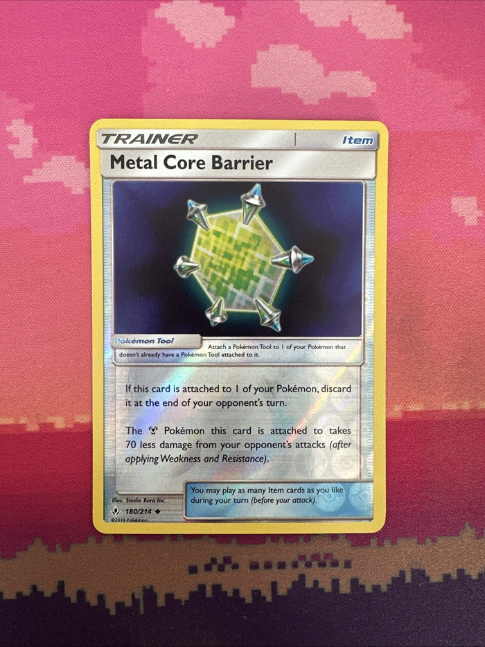 Pokemon Card Metal Core Barrier Unbroken Bonds Reverse Holo 180/214 Near Mint