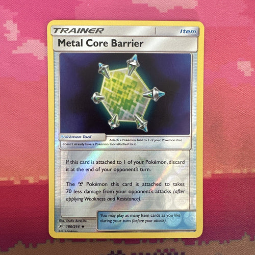 Pokemon Card Metal Core Barrier Unbroken Bonds Reverse Holo 180/214 Near Mint