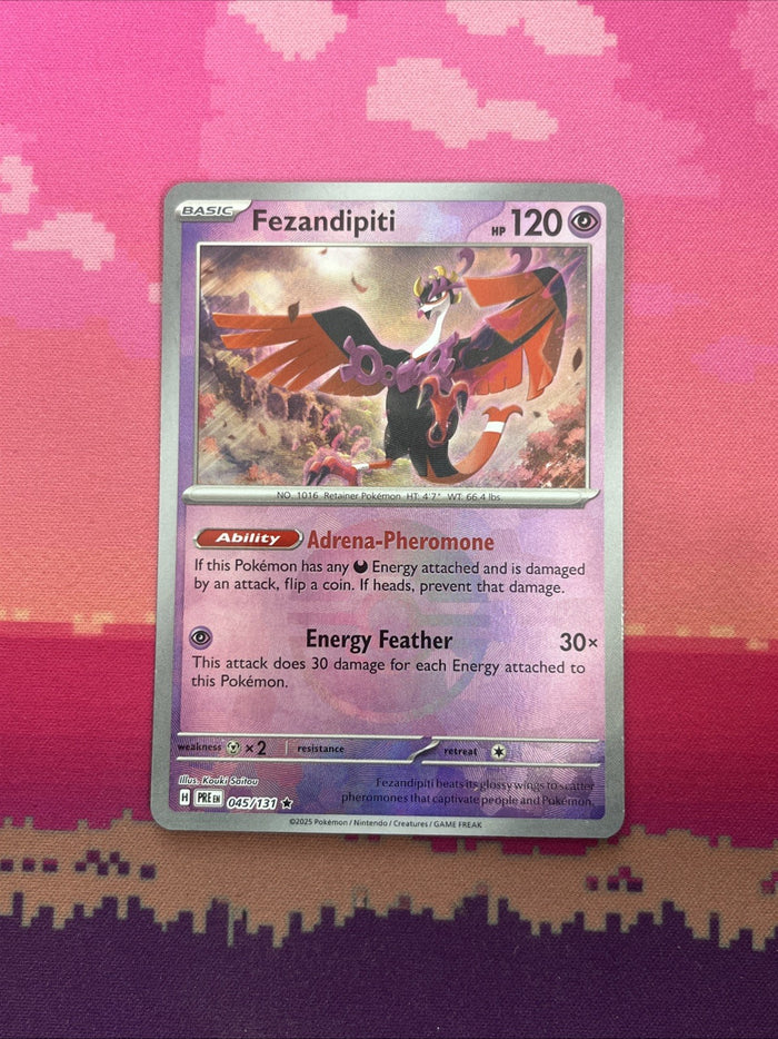 Pokemon Card Fezandipiti Prismatic Evolutions Pokeball 045/131 NM