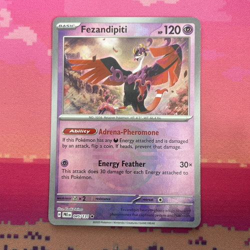 Pokemon Card Fezandipiti Prismatic Evolutions Pokeball 045/131 NM