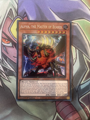RA01-EN022 Alpha, The Master Of Beasts Platinum Secre Rare NM 1st Edition Yugioh