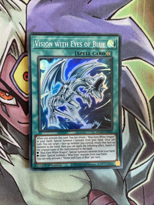 BACH-EN050 Vision With Eyes Of Blue Super Rare 1st Edition NM Yugioh Card