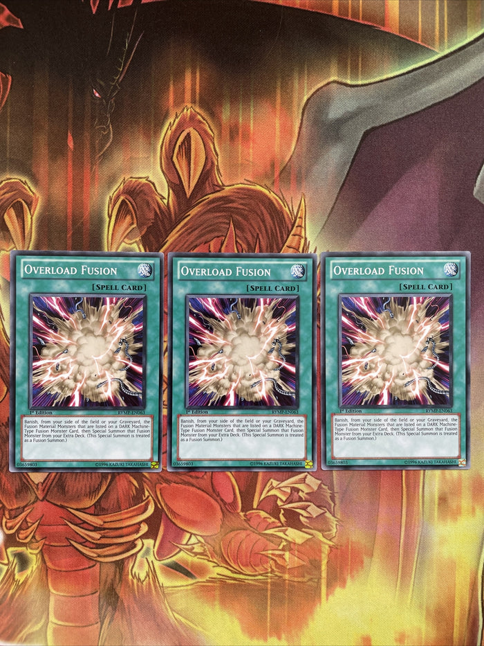 RYMP-EN063 Yugioh Overload Fusion 1st Ed common playset x3