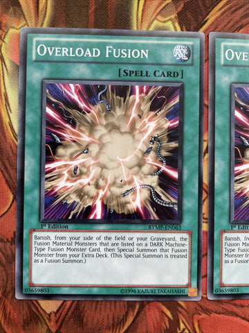 RYMP-EN063 Yugioh Overload Fusion 1st Ed common playset x3 (back)