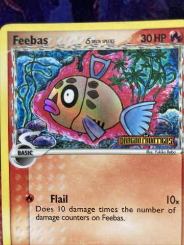 Pokemon Card Feebas Dragon Frontiers Reverse Holo Common 49/101 LP Cond (back)
