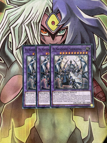 SDSH-EN048 x3 El Shaddoll Shekhinaga Super Rare Excellent Condition Yugioh