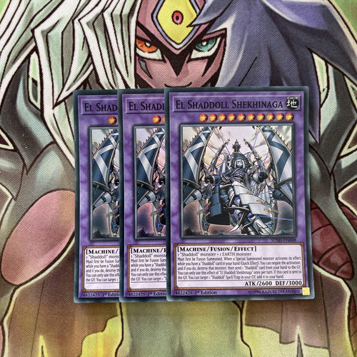 SDSH-EN048 x3 El Shaddoll Shekhinaga Super Rare Excellent Condition Yugioh