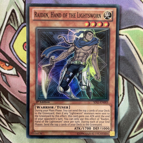 SDLI-EN003 Raiden, Hand Of The Lightsworn Super Rare 1st Edition NM Yugioh Card