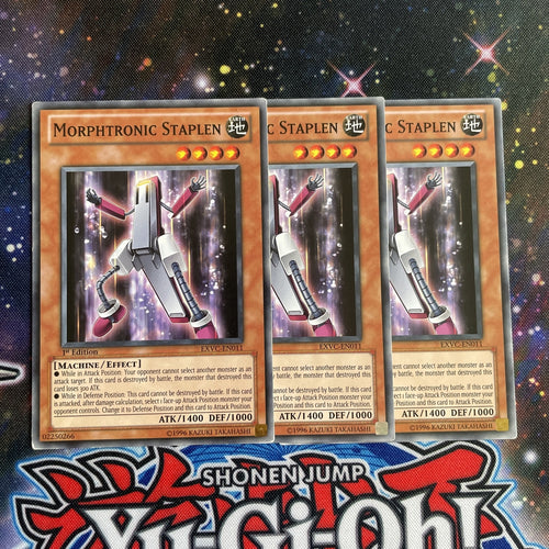 EXVC-EN011 x3 Morphtronic Staplen Common Playset Yugioh