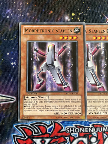 EXVC-EN011 x3 Morphtronic Staplen Common Playset Yugioh (back)