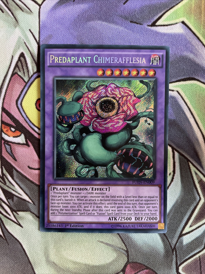 FUEN-EN009 Predaplant Chimerarafflesia Secret Rare 1st Edition NM Yugioh Card