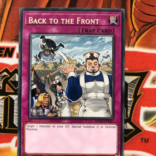 MP18-EN087 Back to the Front Rare 1st Edition Mint YuGiOh Card