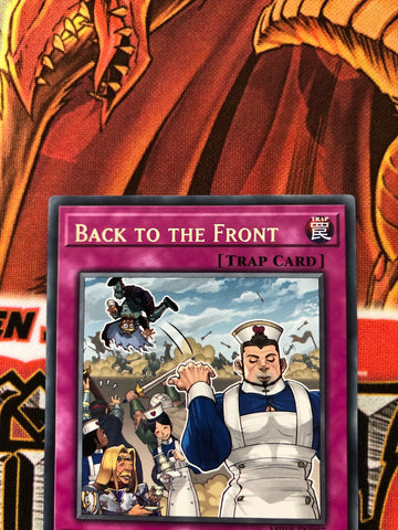 MP18-EN087 Back to the Front Rare 1st Edition Mint YuGiOh Card (back)