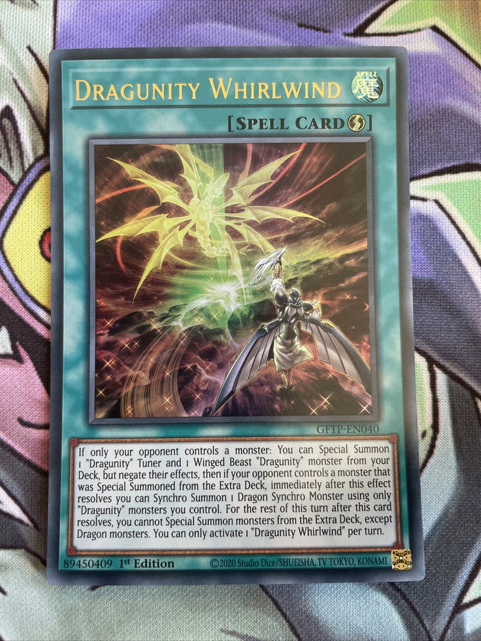GFTP-EN040 Dragunity Whirlwind Ultra Rare 1st Edition NM Yugioh Card