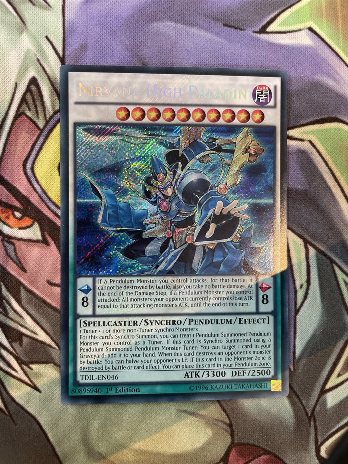 TDIL-EN046 Nirvana High Paladin Secret Rare 1st Edition NM Yugioh Card