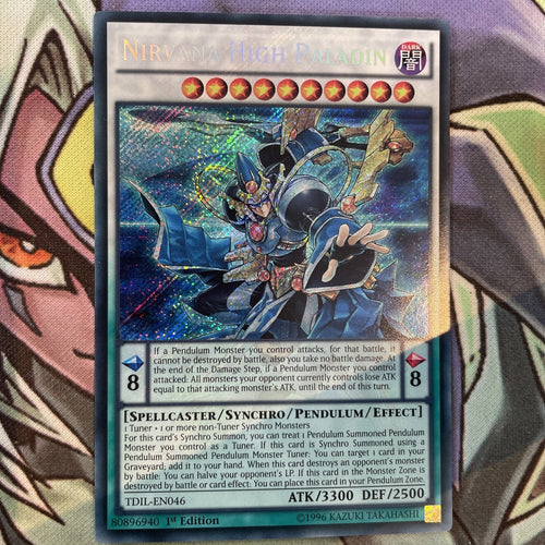 TDIL-EN046 Nirvana High Paladin Secret Rare 1st Edition NM Yugioh Card
