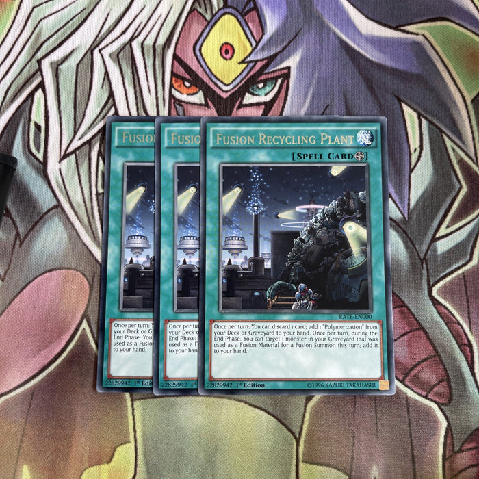 RATE-EN000 x3 Fusion Recycling Plant Rare Excellent Condition Yugioh