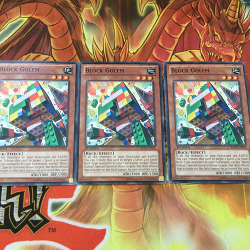 REDU-EN035 Block Golem Common Playset (x3) Yugioh