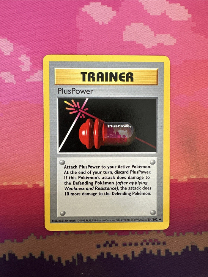 Pokemon Card Pluspower Shadowless Uncommon 84/102 NM