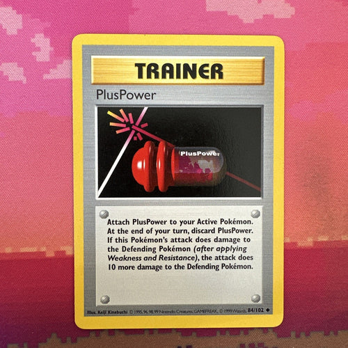 Pokemon Card Pluspower Shadowless Uncommon 84/102 NM