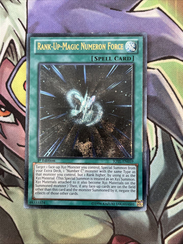 JOTL-EN059 Rank-Up-Magic Numeron Force Ultimate Rare 1st Edition NM Yugioh Card