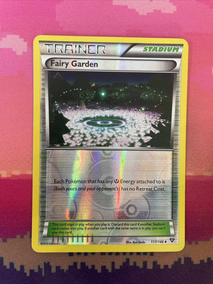 Pokemon Card Fairy Garden XY Base Set Reverse Holo 117/146 Near Mint