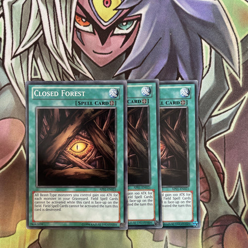 AP01-EN021 x3 Closed Forest Common Excellent Condition Yugioh