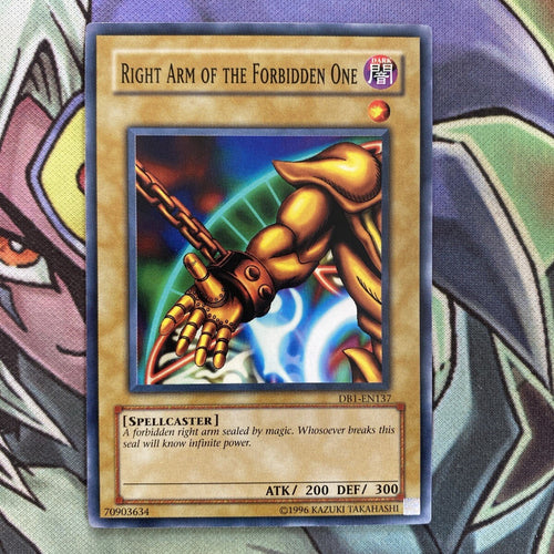 DB1-EN137 Right Arm Of The Forbidden One Common Unlimited Edition NM Yugioh Card