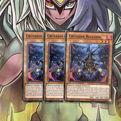 CYHO-EN006 x3 Crusadia Reclusia Common Excellent Condition Yugioh