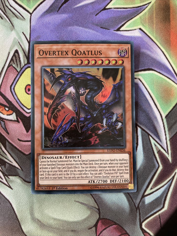 EXFO-EN036 Overtex Qoatlus Super Rare 1st Edition NM Yugioh Card