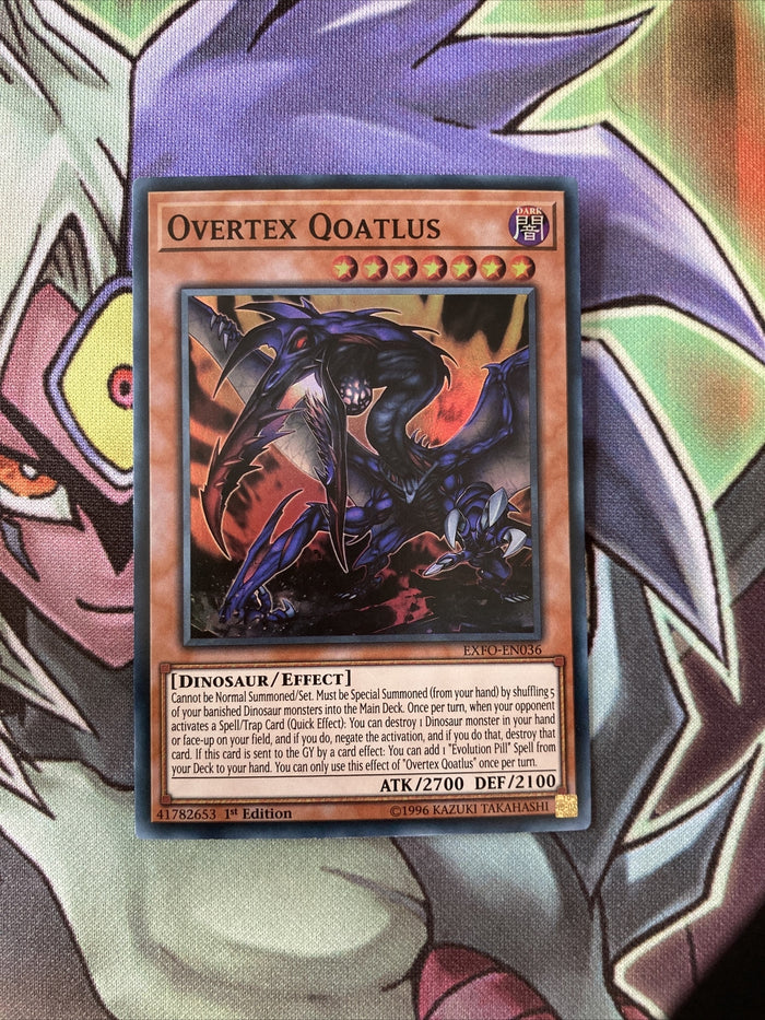 EXFO-EN036 Overtex Qoatlus Super Rare 1st Edition NM Yugioh Card
