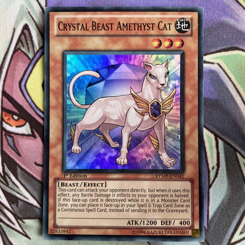 RYMP-EN041 Crystal Beast Amethyst Cat Super Rare 1st Edition NM Yugioh Card