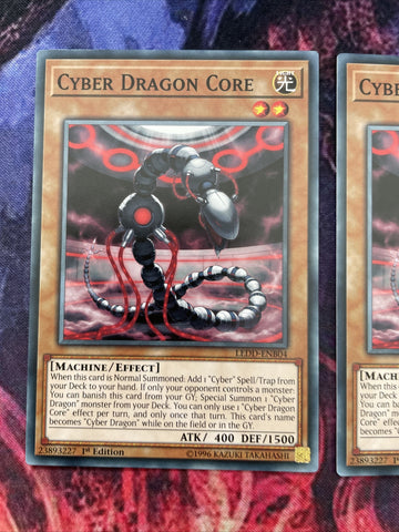 LEDD-ENB04 Yugioh 3x Cyber Dragon Core 1st Edition (back)