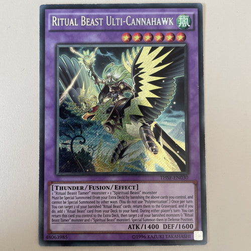 THSF-EN030 Ritual Beast Ulti-Cannahawk Secret Rare UNL Edition Yugioh