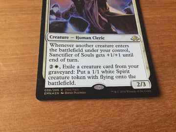 Sanctifier of Souls Foil - Eldritch Moon Intro Pack Excellent Magic MTG (back)