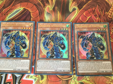 BLLR-EN048 YUGIOH CARD 3 X CRUSADER OF ENDYMION ULTRA