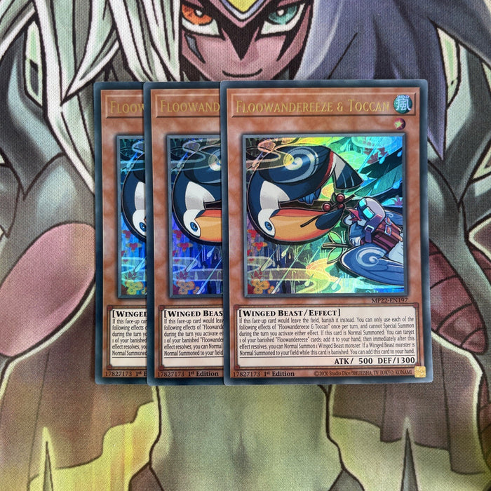 MP22-EN197 x3 Floowandereeze & Toccan Ultra Rare Excellent Conditon Yugioh
