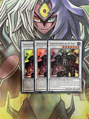 CT10-EN009 x3 Karakuri Shogun mdl 00 "Burei" Super Excellent Condition Yugioh