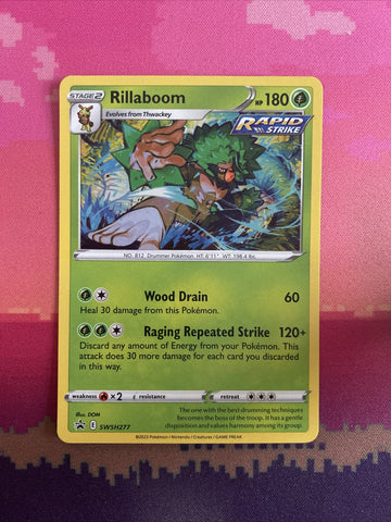 Pokemon Card Rillaboom SWSH277 Black Star Promo Near Mint