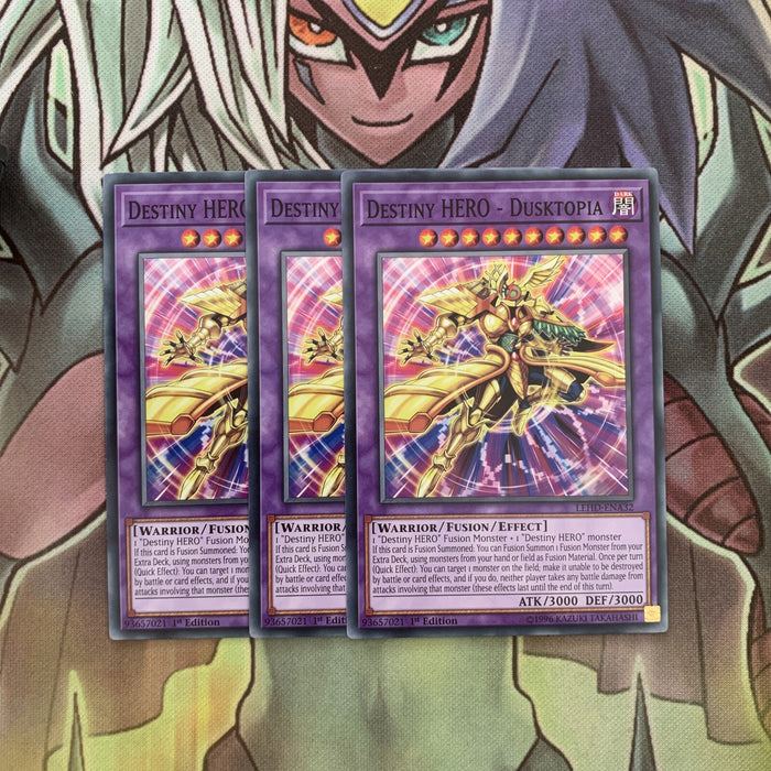 LEHD-ENA32 x3 Destiny HERO - Dusktopia Common Excellent Condition Yugioh