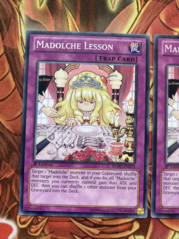 REDU-EN070 Madolche Lesson Common 3 x Yugioh Card 1st Edition New (back)