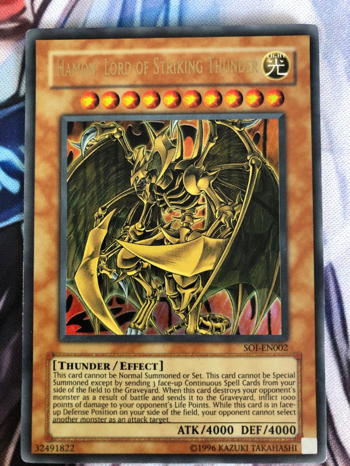 SOI-EN002 Yugioh Hamon, Lord Of Striking Thunder Ultra Rare UNL Edition