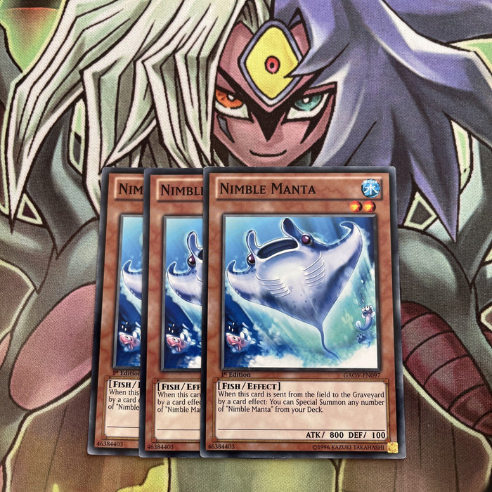 GAOV-EN097 x3 Nimble Manta Common Excellent Condition Yugioh
